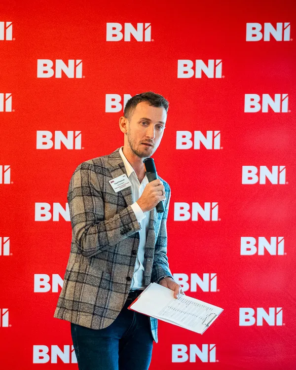Paweł Płochocki, prezes grupy BNI UNIA Lublin, na Dniu Branży Budowlanej